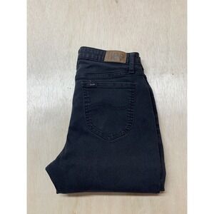 Lee Jeans Regular Fit Boot Cut Black Denim‎ Stretch Womens Size 8M Approx 28x28